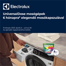 Electrolux UniversalDose mosógépek 6 hónapra elegendő mosókapszulával