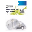 Emos A9000 biztonsági konnektorvédő 5db+1 kulcs