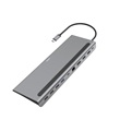 Hama 200100 USB 3.2 Type-C 10in1 dokkoló adapter (4x USB3.2, 2xHDMI,1xDP,1xLAN,1xUSB-C,1xPD)