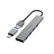 Hama 200141 USB 3.2 GEN1 HUB 1:4 PORT 5GB/s + USB TYPE-C OTG, USB elosztó