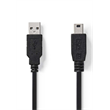 Nedis CCGP60300BK20 USB kábel | USB-A Dugasz | USB Mini-B 5 Érintkezős Dugasz | Nikkelezett | 2.00 m | Kerek | PVC | Fek