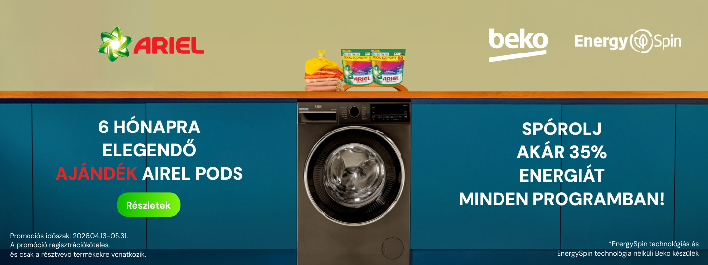 Beko EnergySpin mosógépek ráadás Ariel mosógép kapszulával