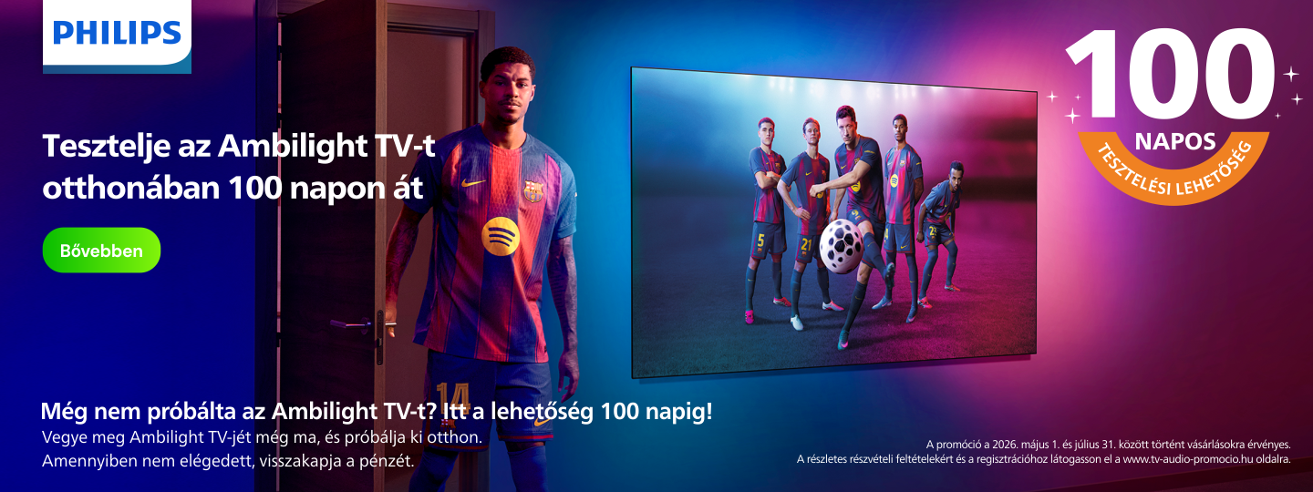 Philips Ambilight TV 100 napos tesztelés promóció