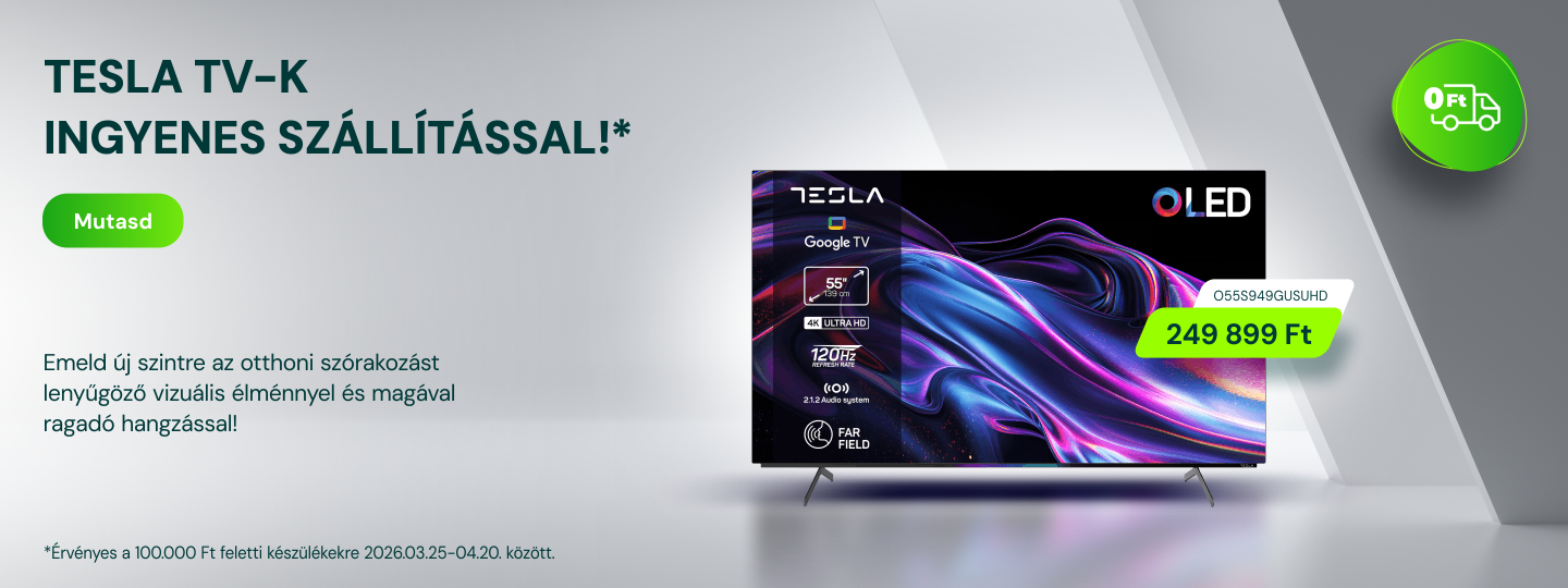 Tesla TV-k ingyen szállítással