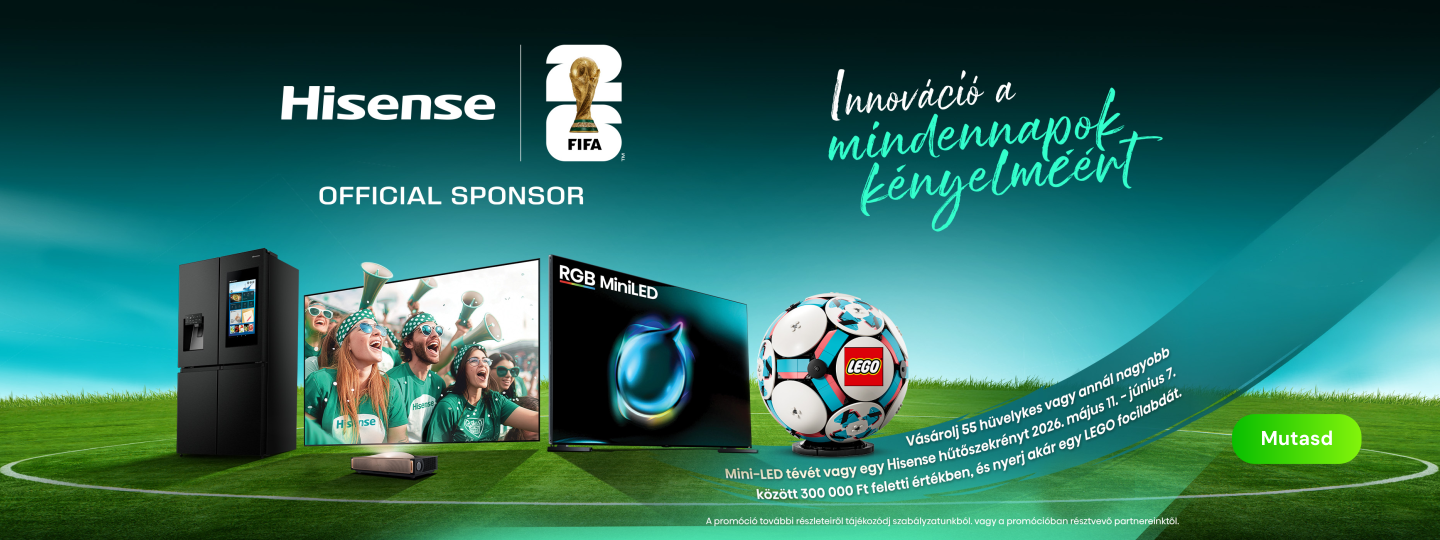 Hisense TV és hűtő akció 2026 – Nyerj LEGO focilabdát!