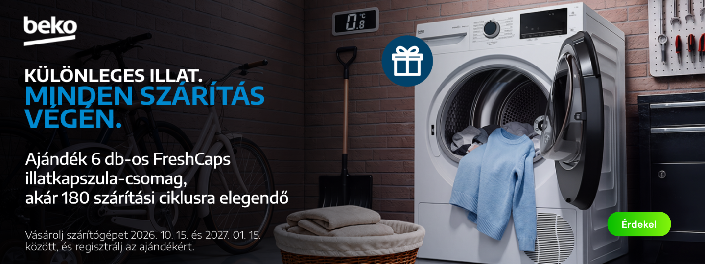 Beko szárítógép ráadás FreshCaps illatkapszulával