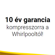 10 év garancia kompresszorra a Whirlpooltól