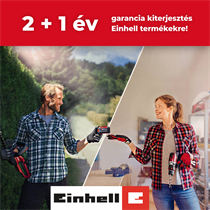 2+1 garancia kiterjesztés Einhell termékekre