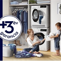3 év extra garancia a mosógépekre, szárítógépekre és mosó-szárító gépekre