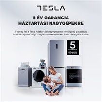 5 év garancia Tesla háztartási nagygépekre