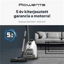 5 év kiterjesztett garancia Rowenta porszívók motorára!
