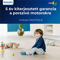 5 év kiterjesztett garancia a porszívó motorokra