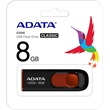 ADATA 8GB USB 2.0 pendrive, fekete (AC008-8G-RKD)