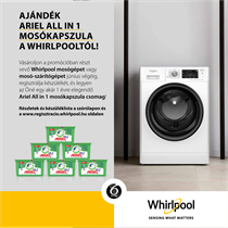 Ajándék Ariel All in 1 mosókapszula a Whirlpooltól!