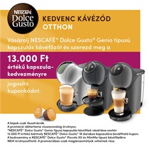 Ajándék kapszulakupon NESCAFÉ® Dolce Gusto® kávégép vásárlása után