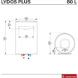 Ariston LYDOS PLUS 80 V 1,8K EN EU 3201870 forróvíztároló