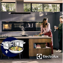 Beépíthető sütő + indukciós főzőlap = ráadás 5 részes edényszett