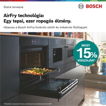 Bosch AirFry funkciós sütők 15% pénzvisszatérítéssel