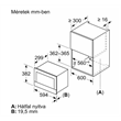 Bosch BFL7221B1 beépíthető mikrohullámú sütő