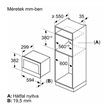 Bosch BFR7221B1 beépíthető mikrohullámú sütő