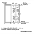 Bosch KIN86VFE0 beépíthető alulfagyasztós hűtőszekrény