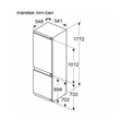 Bosch KIN86VFE0 beépíthető alulfagyasztós hűtőszekrény