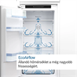 Bosch KIV865SE0 Serie 2 beépíthető alulfagyasztós hűtőszekrény