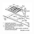 Bosch PGH6B5K60 beépíthető gázfőzőlap