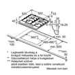 Bosch PGH6B5K90 beépíthető gázfőzőlap