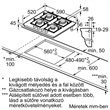 Bosch PRP6A6H40 beépíthető gázfőzőlap