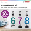 Bosch Unlimited vezeték nélküli porszívók 20% pénzvisszatérítéssel