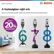 Bosch Unlimited vezeték nélküli porszívók 20% pénzvisszatérítéssel