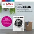 Bosch hőszívattyús szárítógépek most 10% pénzvisszatérítéssel!