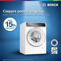 Bosch i-DOS funkciós mosógépek 15% pénzvisszatérítéssel