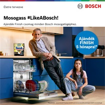 Bosch mosogatógépek 5 hónapra elegendő Finish kapszulával