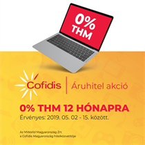 Cofidis áruhitel akció - 0% THM