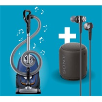 Csendes porszívók + Sony fülhallgató vagy hangszóró