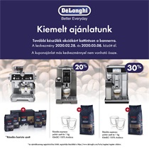De'Longhi kávégépek ajándék barista szettel