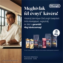 De'Longhi kávégépek ráadás kávécsomaggal