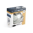 Delight 51110WH USB mini ventilátor, fehér 18cm