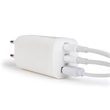 Delight 55060 hálózati adapter 2 x Type-C + USB-A; 65W gyorstöltés, fehér