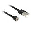 Delock 85724 mágneses USB adat- és töltőkábel fekete, 1,1 m