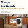 Electrolux szárítógépek ráadás IKEA ajándékkártyával