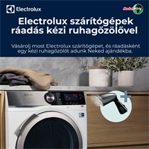 Electrolux szárítógépek ráadás kézi ruhagőzölővel