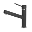 Elleci Reno Full Black egykaros csaptelep forgatható kifolyócsővel és kihúzható zuhanyfejjel