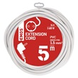 Emos P0125R hosszabbító 5 m / 1 aljzat / fehér / PVC / 1,5 mm2