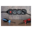Emos PC1321 hosszabbító 1,5 m / 3 aljzat / kapcsolós / fekete / PVC / 1 mm2