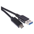 Emos SM7021BL töltő- és adatkábel USB-A 3.0 / USB-C 3.1, 1 m, fekete