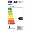 Emos Z74304 LED izzó Vintage G95 / E27 / 4 W (40 W) / 470 lm / meleg fehér