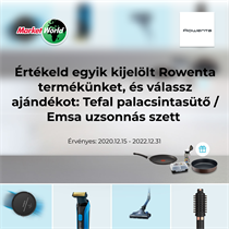 Értékeld a megjelölt Rowenta termékek egyikét, és válassz ajándékot!